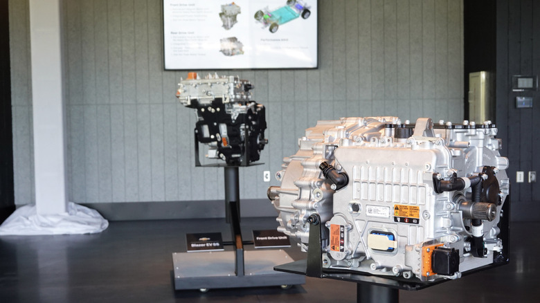 2025 Chevrolet Blazer EV SS electric motors on display