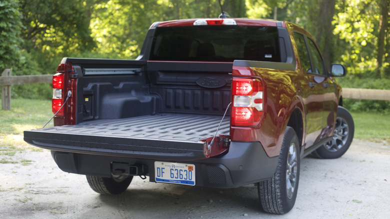 Ford Maverick with bed open