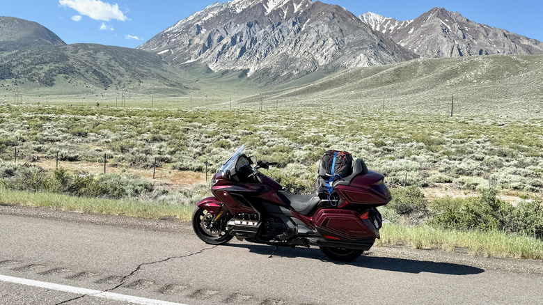 2025 Honda Gold Wing parked in the eastern Sierras