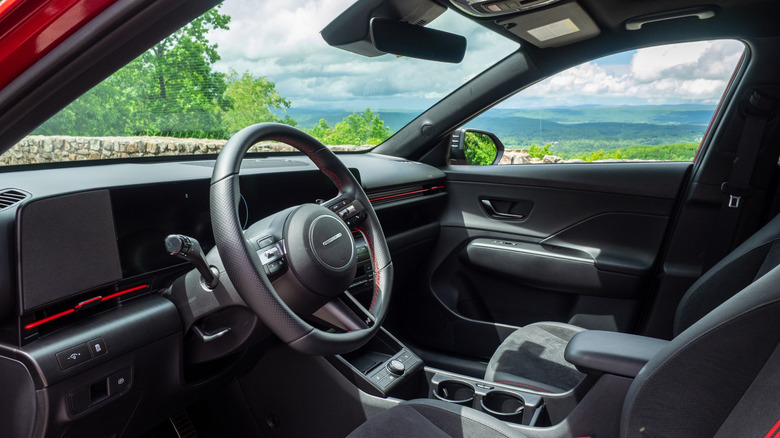 2025 Hyundai Kona Electric N Line dashboard and front seats