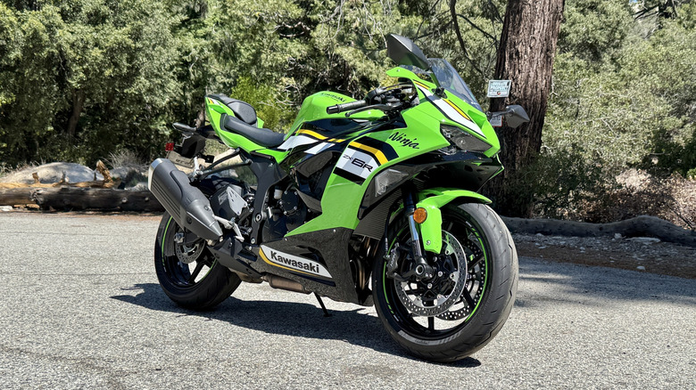 2025 Kawasaki Ninja ZX-6R parked at Newcomb's Ranch