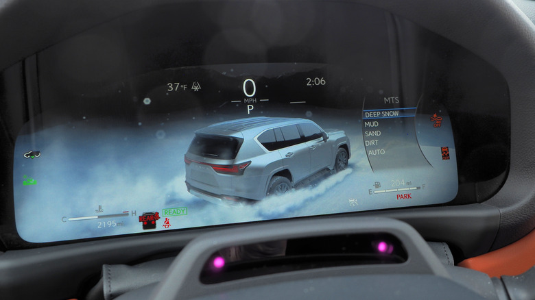 2025 Lexus LX 700h MTS mode display