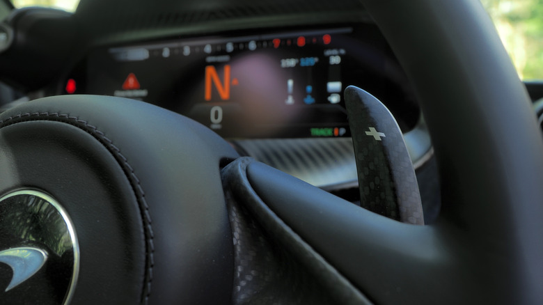 2025 McLaren 750S carbon fiber paddle shifter