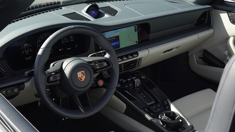 2025 Porsche 911 Carrera S steering wheel and dash