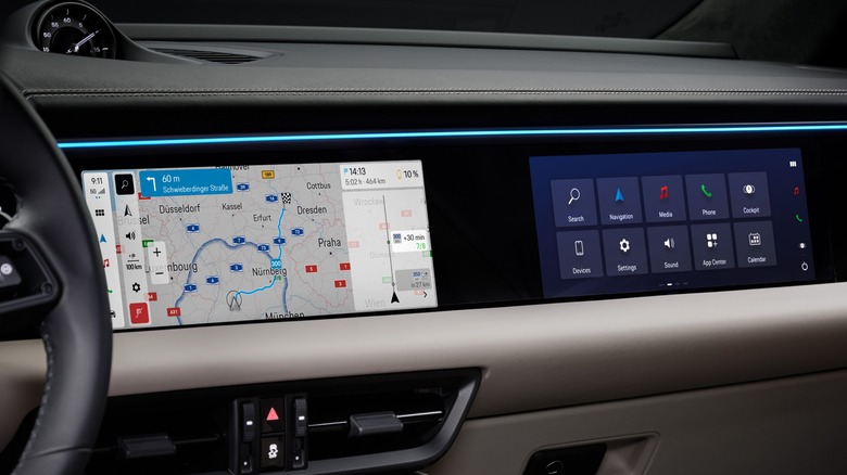 Porsche Macan EV infotainment screens