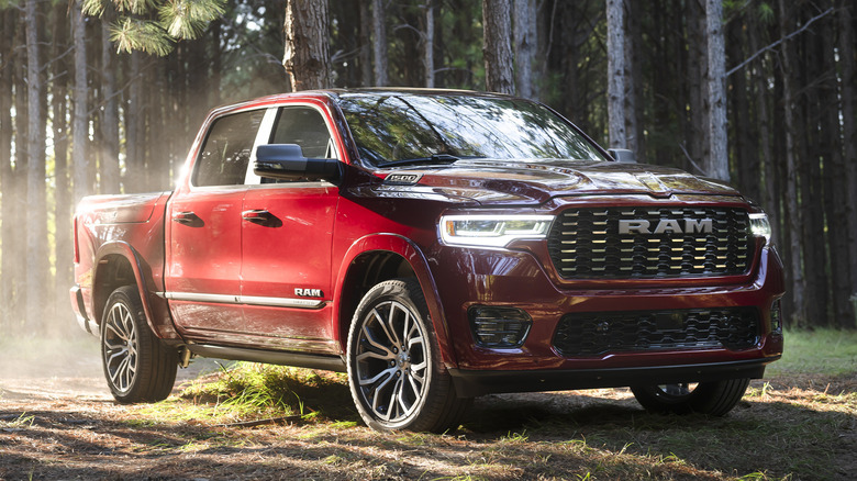 2025 Ram 1500 parked forest
