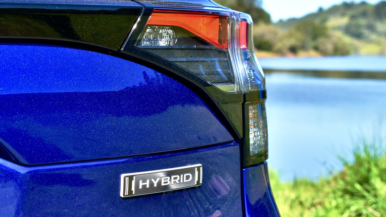 2025 Subaru Forester Hybrid badge.