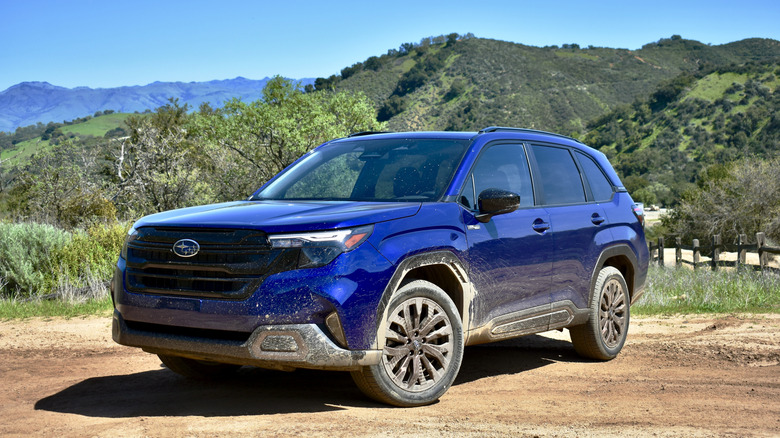 2025 Subaru Forester Hybrid front quarter view.