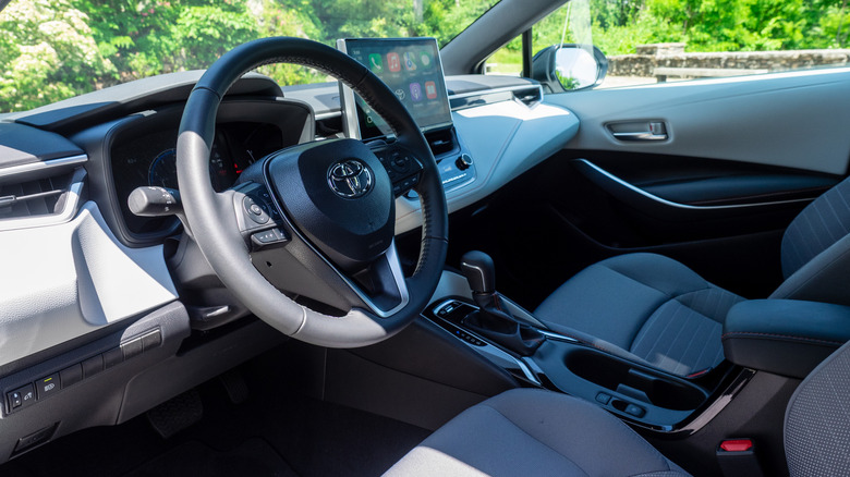 2025 Toyota Corolla FX dashboard and steering wheel