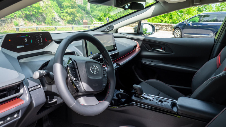 2025 Toyota Prius Plug-in Hybrid dashboard and steering wheel