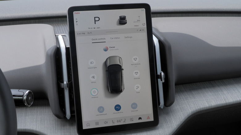 2025 Volvo EX30 center touchscreen