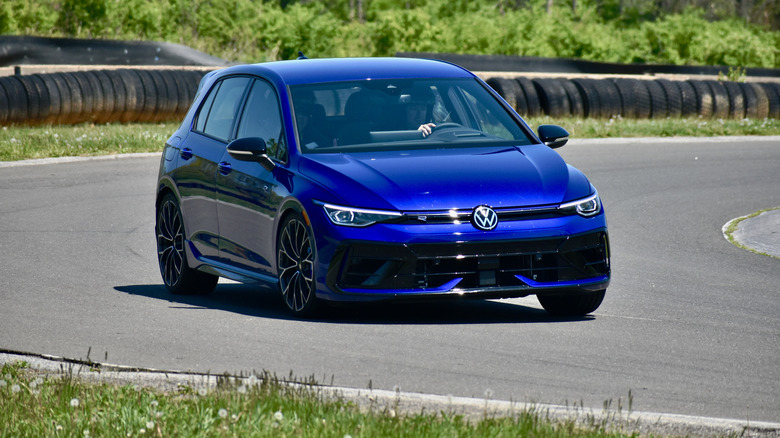2025 Volkswagen Golf R track driving.