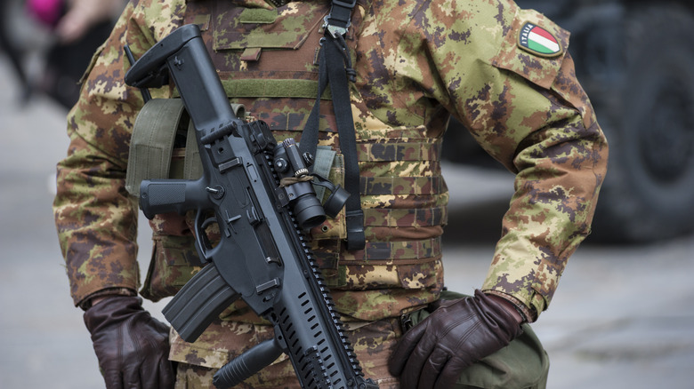 Italian soldier in fatigues