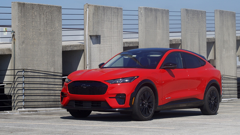 2026 Ford Mustang Mach-E on parking garage