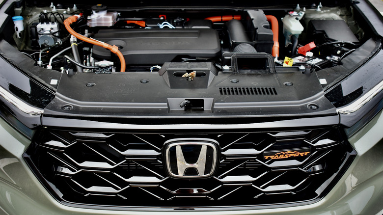 2026 Honda CR-V TrailSport Hybrid engine compartment.
