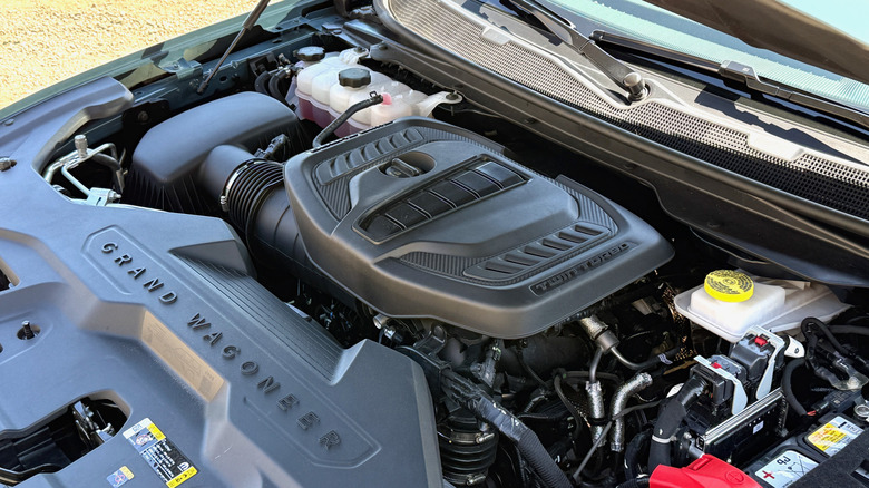 2026 Jeep Grand Wagoneer engine bay housing the Hurricane inline-six
