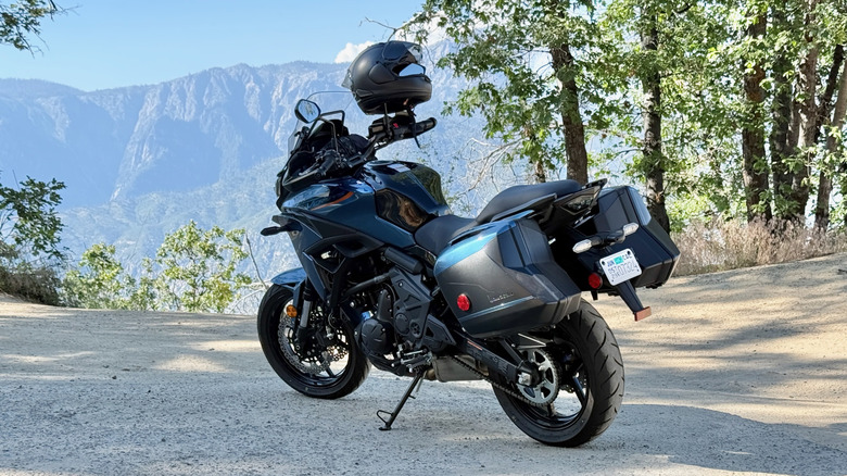 2026 Kawasaki Versys 650 parked in Kings Canyon National Park