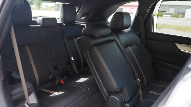 2026 Mazda CX-90 third-row bench view with right second-row seat moved forward