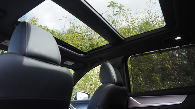 2026 Mazda CX-90 panoramic moonroof fully opened