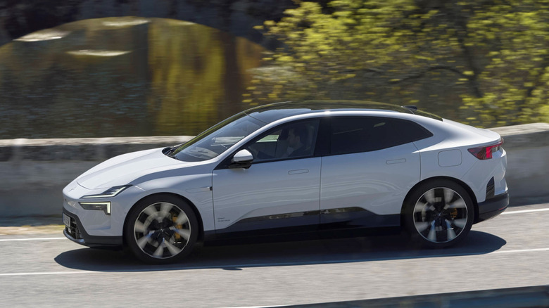 Top view of Polestar 4 electric car
