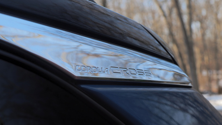 2026 Toyota Corolla Cross Hybrid rear pillar badging