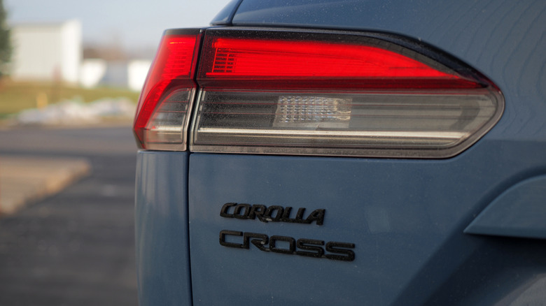 2026 Toyota Corolla Cross Hybrid rear badging and taillamp cluster