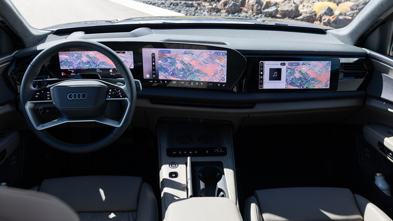 2027 Audi Q9 dash with three screens