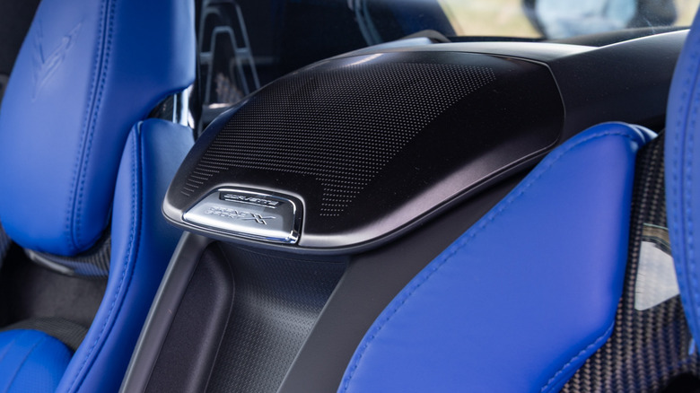 2027 Chevrolet Corvette Grand Sport X center console speaker detail
