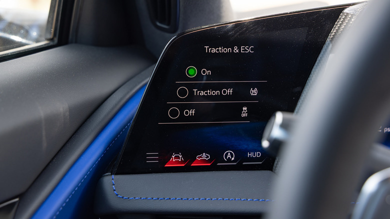 2027 Chevrolet Corvette Grand Sport X traction control screen