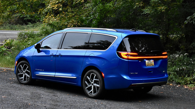 2027 Chrysler Pacifica rear quarter view.