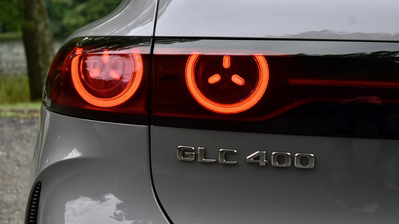 2027 Mercedes-Benz GLC EV taillight and badge.