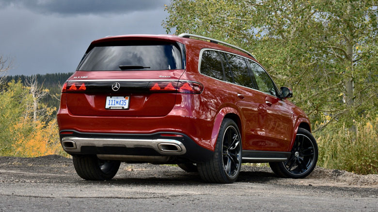 2027 Mercedes-Benz GLS rear quarter view.