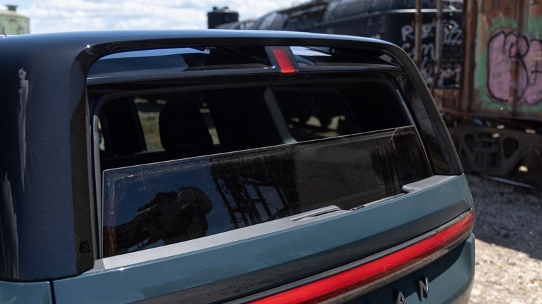2027 Rivian R2 rear rolldown window