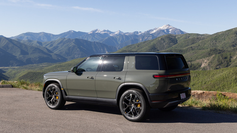 2027 Rivian R2 rear three-quarters