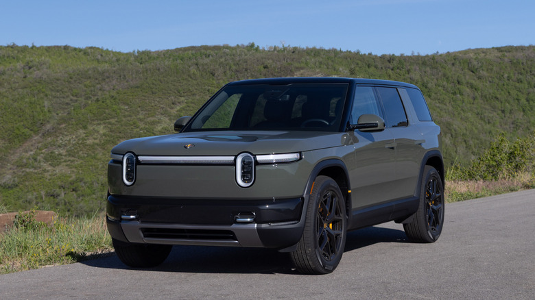 2027 Rivian R2 front three-quarters