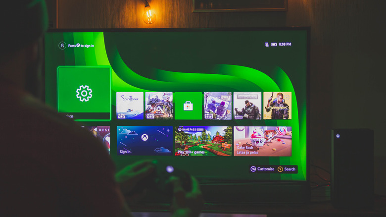 Xbox Series X home screen