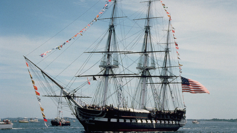 USS Constitution in Boston Harbor