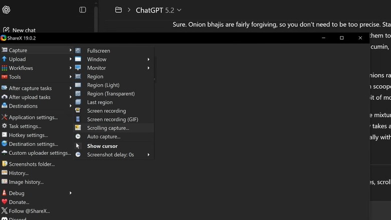 Screenshot of ShareX