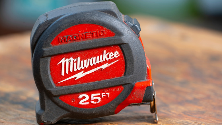 A Milwaukee Tool tape measure.