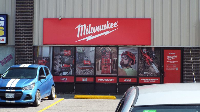 A Milwaukee Factory Service Centre storefront.