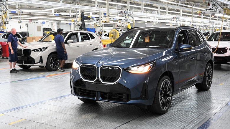 BMWs vehicles on the assembly line in its South Carolina plant