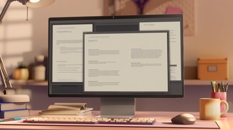 A Samsung monitor with multiple windows open on-screen.