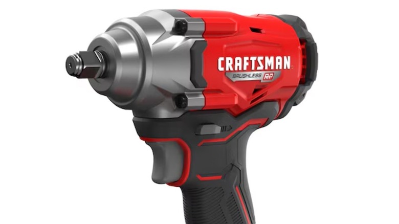 Close-up of Craftsman cordless impact wrench.