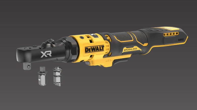 New DeWalt 20V Max XR Brushless 1/4 in. & 3/8 in. Sealed Head Ratchet against gray background