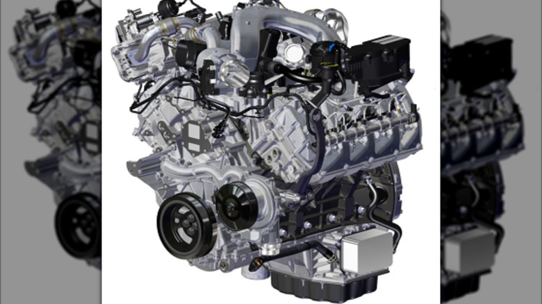 Ford's 6.7 liter Power Stroke diesel engine.