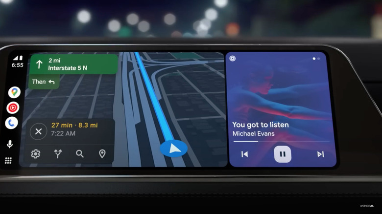 Android Auto split screen