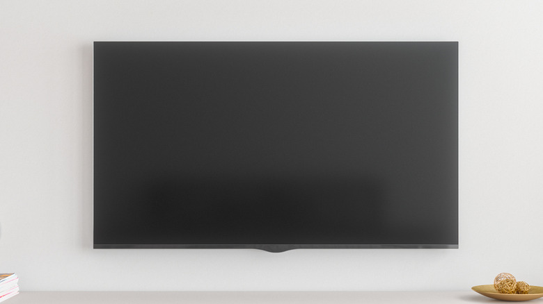 Blank flat-screen TV