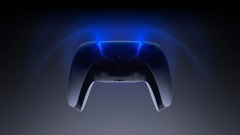 Sony DualSense controller on black background
