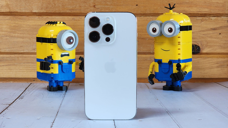 iPhone 14 Pro with Lego Minions