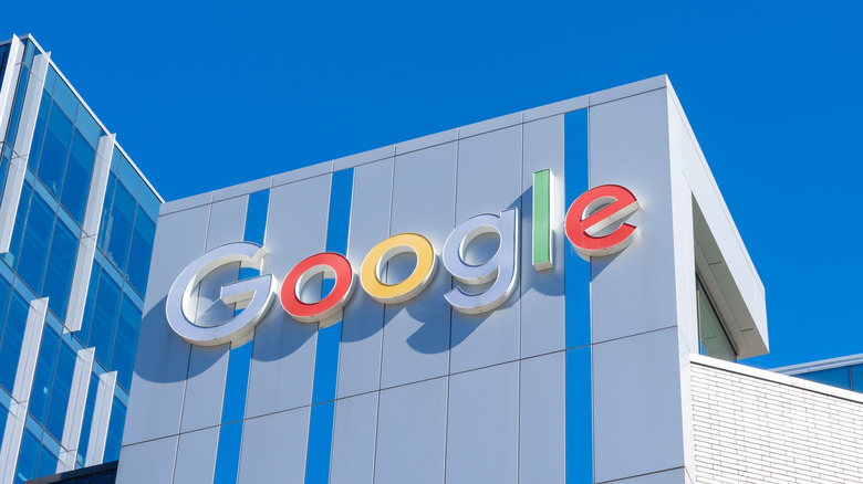 Building with the Google logo